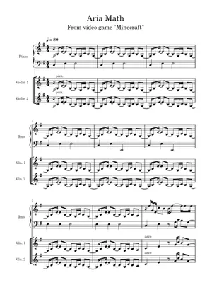 Aria Math Cello Play Official version of Aria Math (from Minecraft) Sheet Music by C418 ...