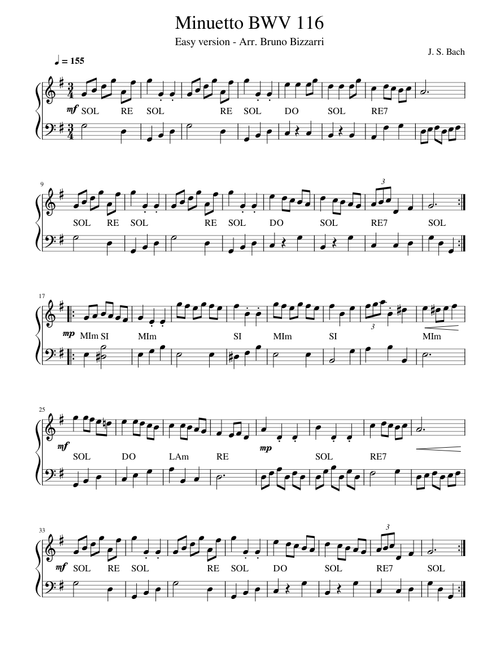 Minuetto BWV 116 – Johann Sebastian Bach