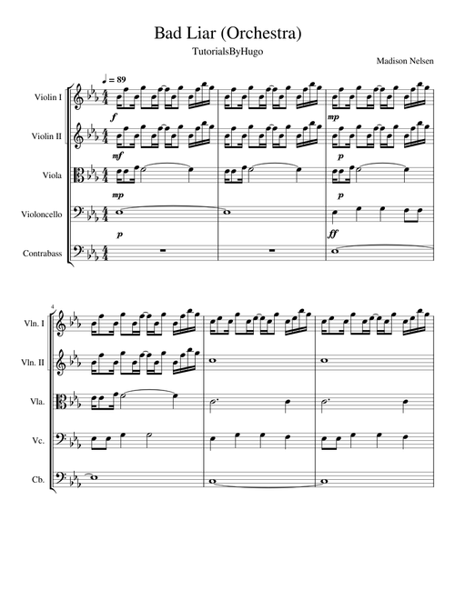 Bad Liar - Imagine Dragons - Orchestra