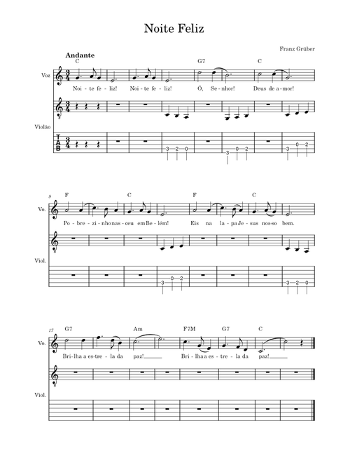 Noite feliz – Franz Grüber
