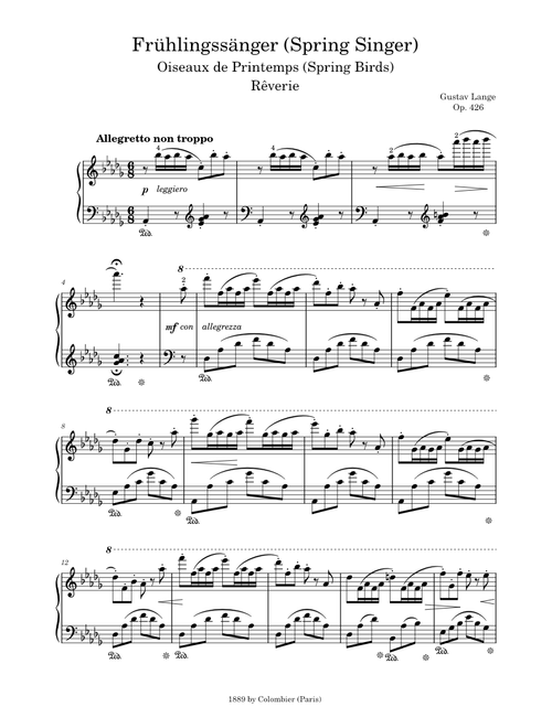 Frühlingssänger (Spring Singer) – Gustav Lange