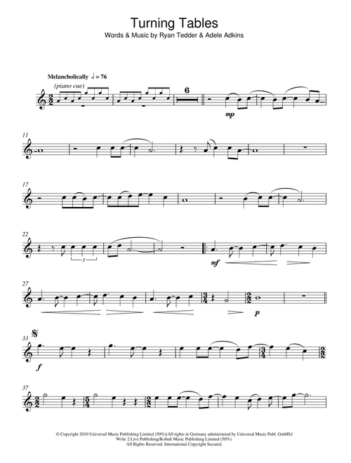 Turning Tables - Adele (Alto Sax Solo)