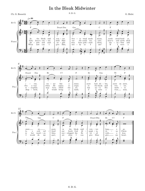 In the Bleak Midwinter - psalm étude