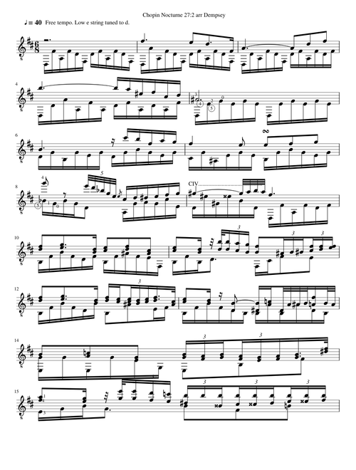 Nocturne 27 2 Chopin arranged Dempsey
