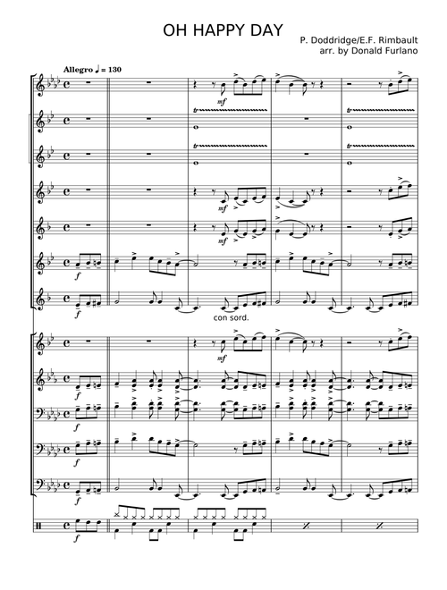 OH HAPPY DAY - P. Doddridge;E. F. Rimbault