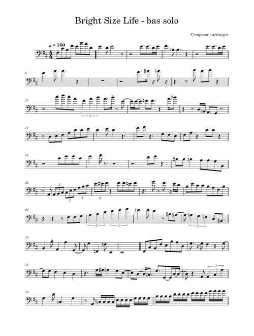 Bright size life (bass solo) – Pat Metheny