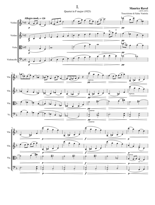 M. Ravel - i. Quartet in F major (WIP)