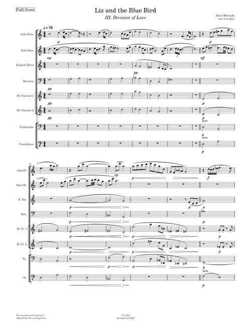 [CHAMBER WINDS] Liz and the Blue Bird (III. Decision of Love)