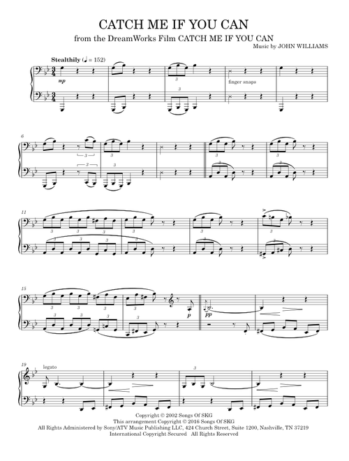 Catch Me If You Can - John Williams (Piano Solo)