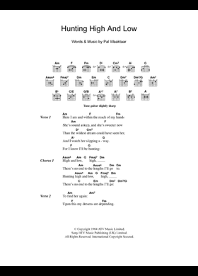 Free Hunting High And Low by a-ha sheet music | Download PDF or