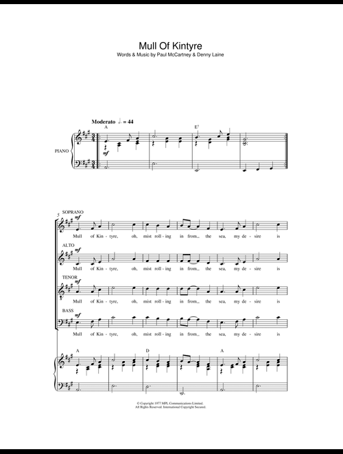 Mull Of Kintyre - Paul McCartney (Choral)