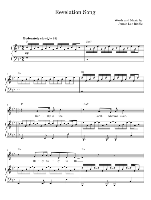 Revelation song - Jennie Lee Riddle