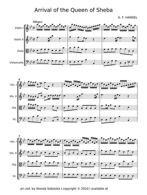 The Arrival of the Queen of Sheba - Georg Friedrich Händel
