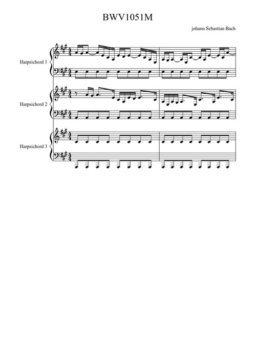 BWV 1051 Brandenburg Conerto VI in B-flat major (A = 415 Hz)