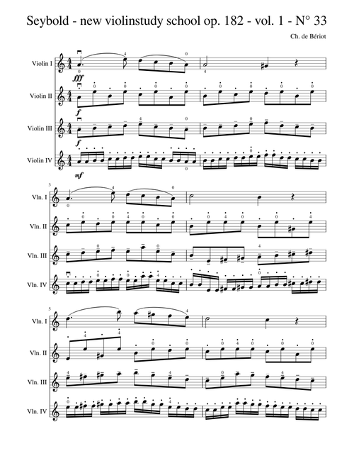 Seybold - new violin study school op. 182 - vol.1 - N° 33