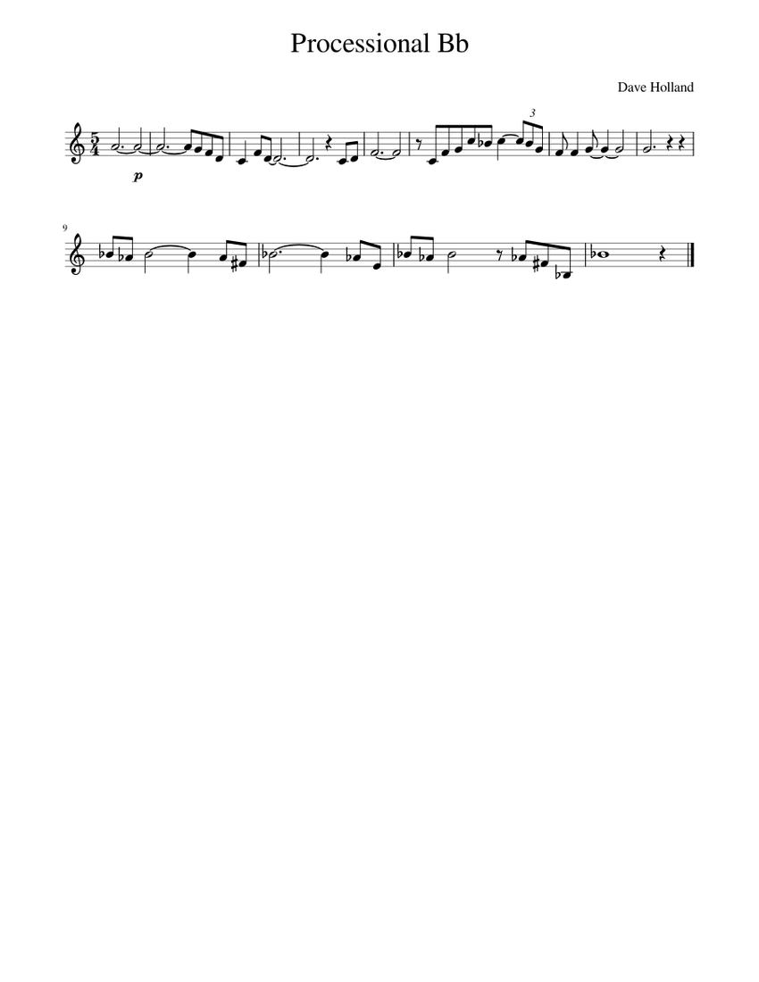 Processional Sheet music for Trumpet in b-flat (Solo) | Musescore.com