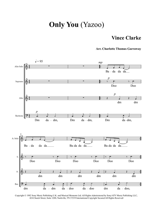 Only You (Arr. Charlotte Garraway) - Yazoo (Choral, SAB)
