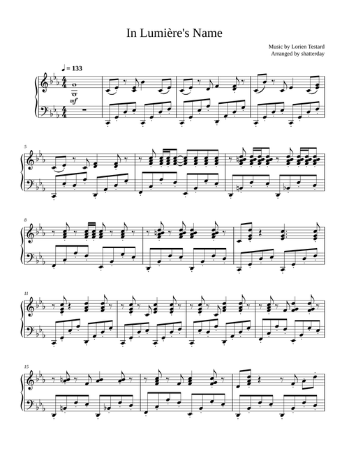 In Lumière's Name - Clair Obscur: Expedition 33 for solo piano
