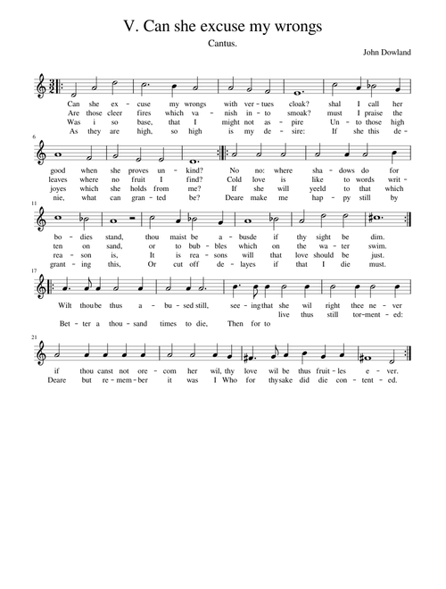 John Dowland - V. Can she excuse my wrongs