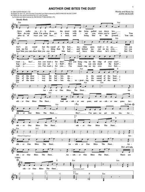 Another One Bites The Dust - Queen (Lead Sheet - Fake Book)