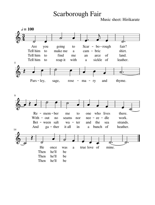 Scarborough Fair (Ocarina)