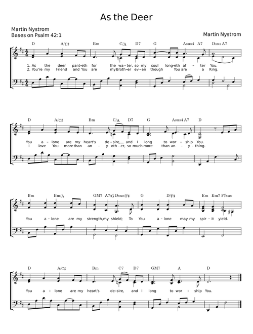 As the deer - Martin J Nystrom