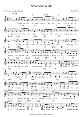 Free Natal Todo O Dia by Roupa Nova sheet music | Download PDF or print on  