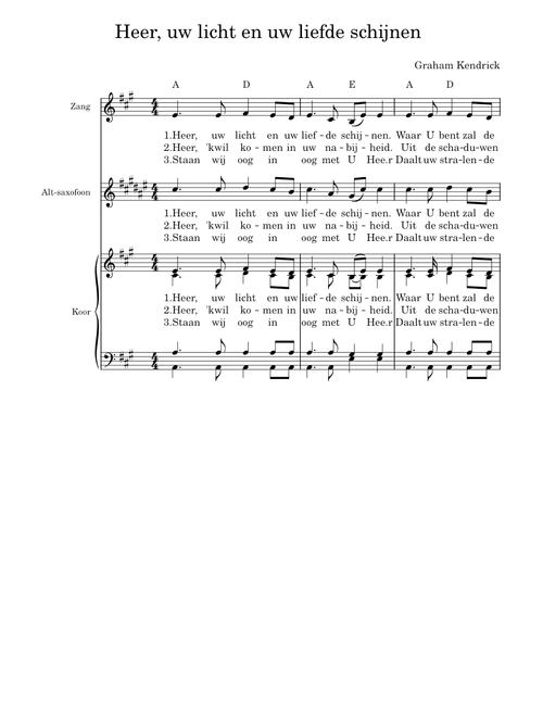 Heer Uw Licht en Uw Liefde Schijnen - Shine Jesus Shine – Graham Kendrick