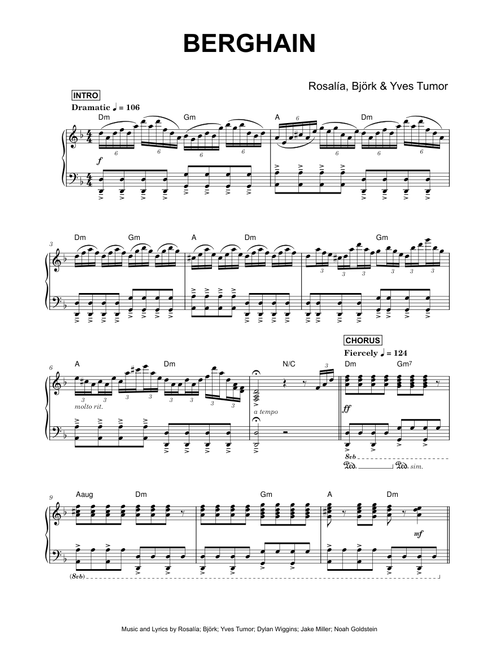 Berghain - Rosalía (Piano)