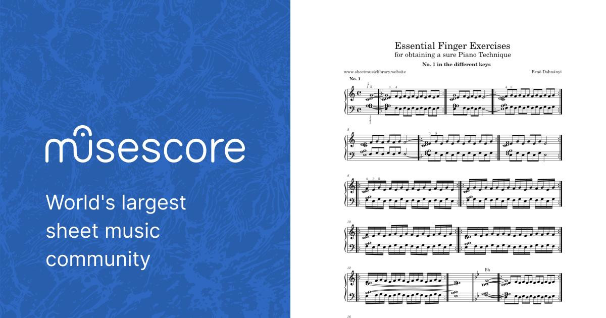 Essential Finger Exercises – Ernő Dohnányi (No. 1 in the
