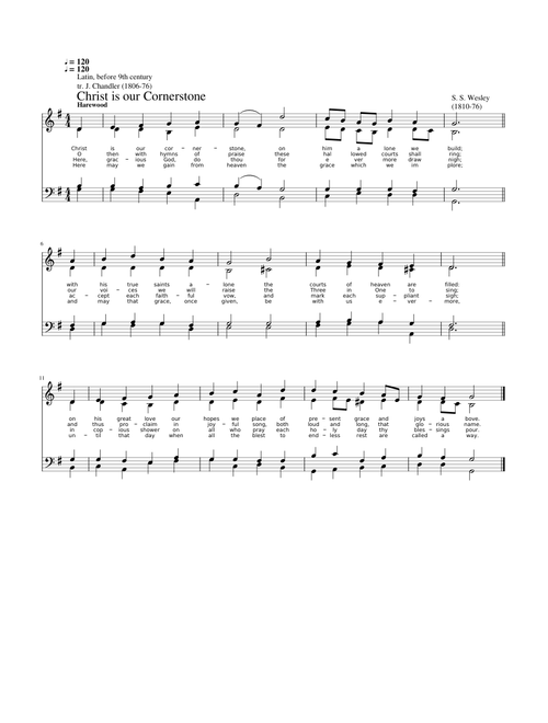 Christ is our cornerstone - Samuel Sebastian Wesley