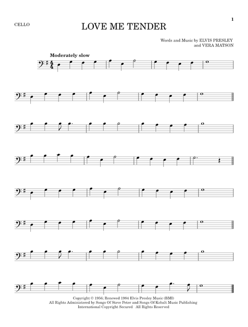 Love Me Tender - Elvis Presley (Cello Solo)