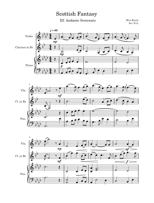 Scottish Fantasy, Op. 46: 3. Andante Sostenuto – Max Bruch