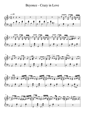 Play Official version of Crazy in love Sheet Music by Beyoncé for