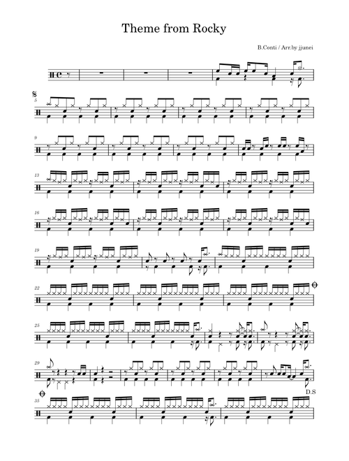 Theme from Rocky _ Drum set