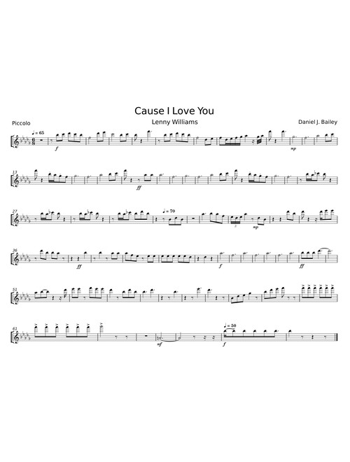 Cause I Love You - Daniel J Bailey;Lenny Williams