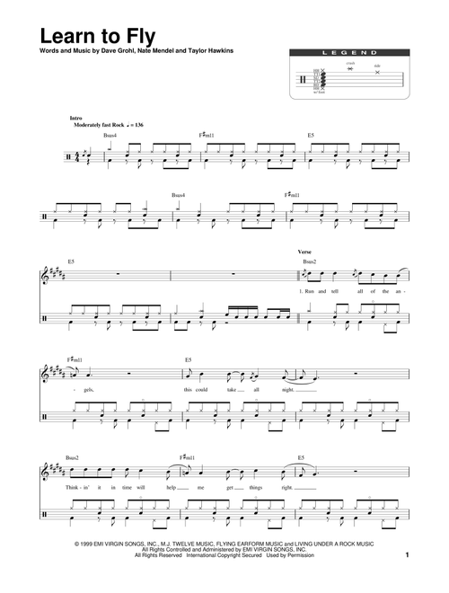 Learn To Fly - Foo Fighters (Drum Transcription)