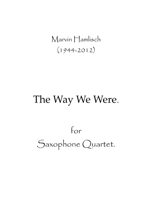 The Way We Were (Arr. Spence Bundy) - Barbra Streisand (Woodwind Ensemble)