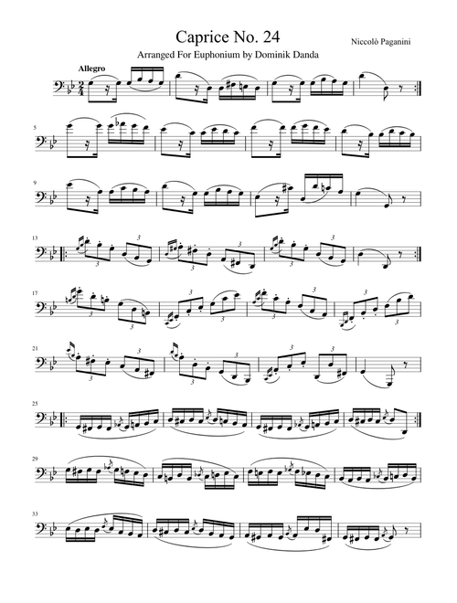 Caprice No. 24 For Euphonium