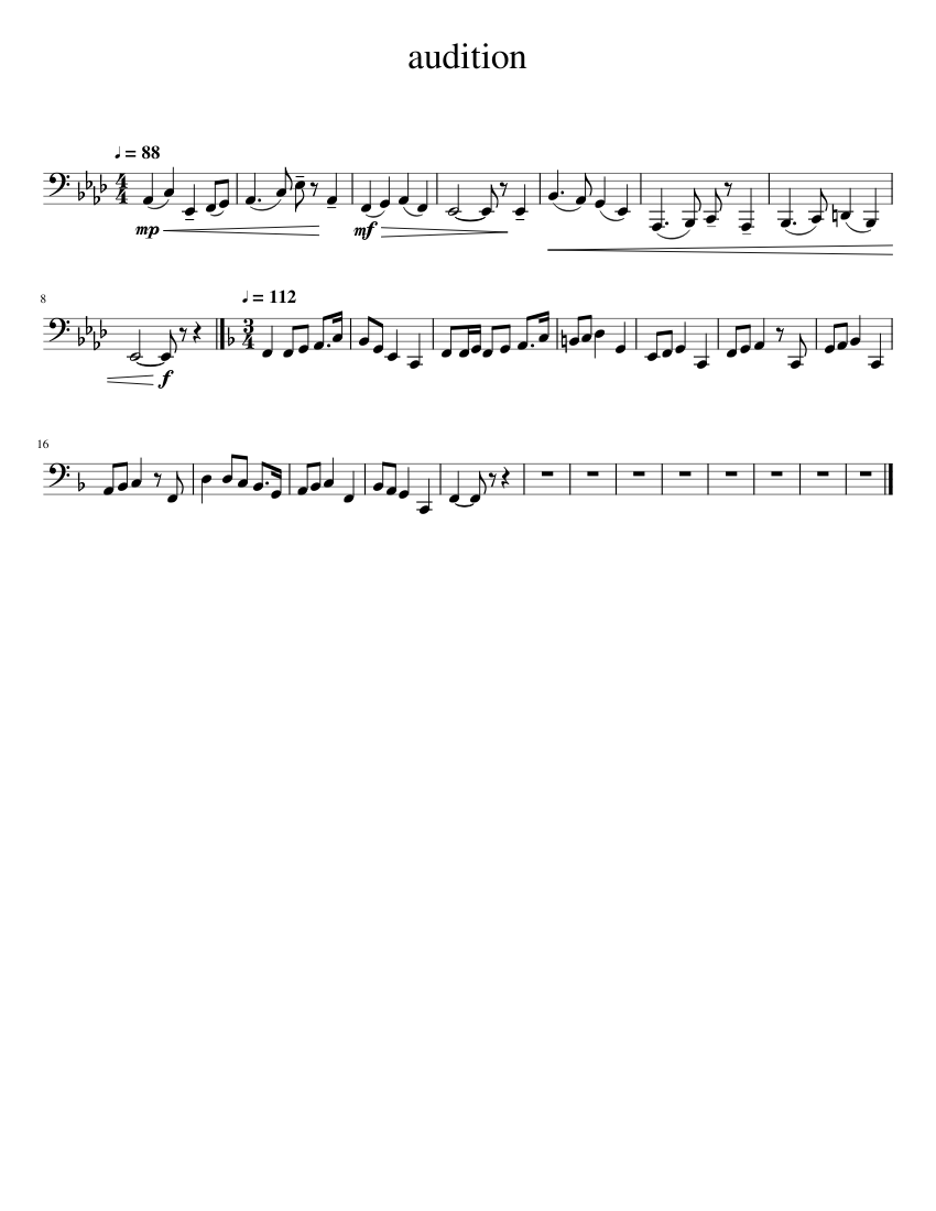 audition Sheet music for Tuba (Solo)