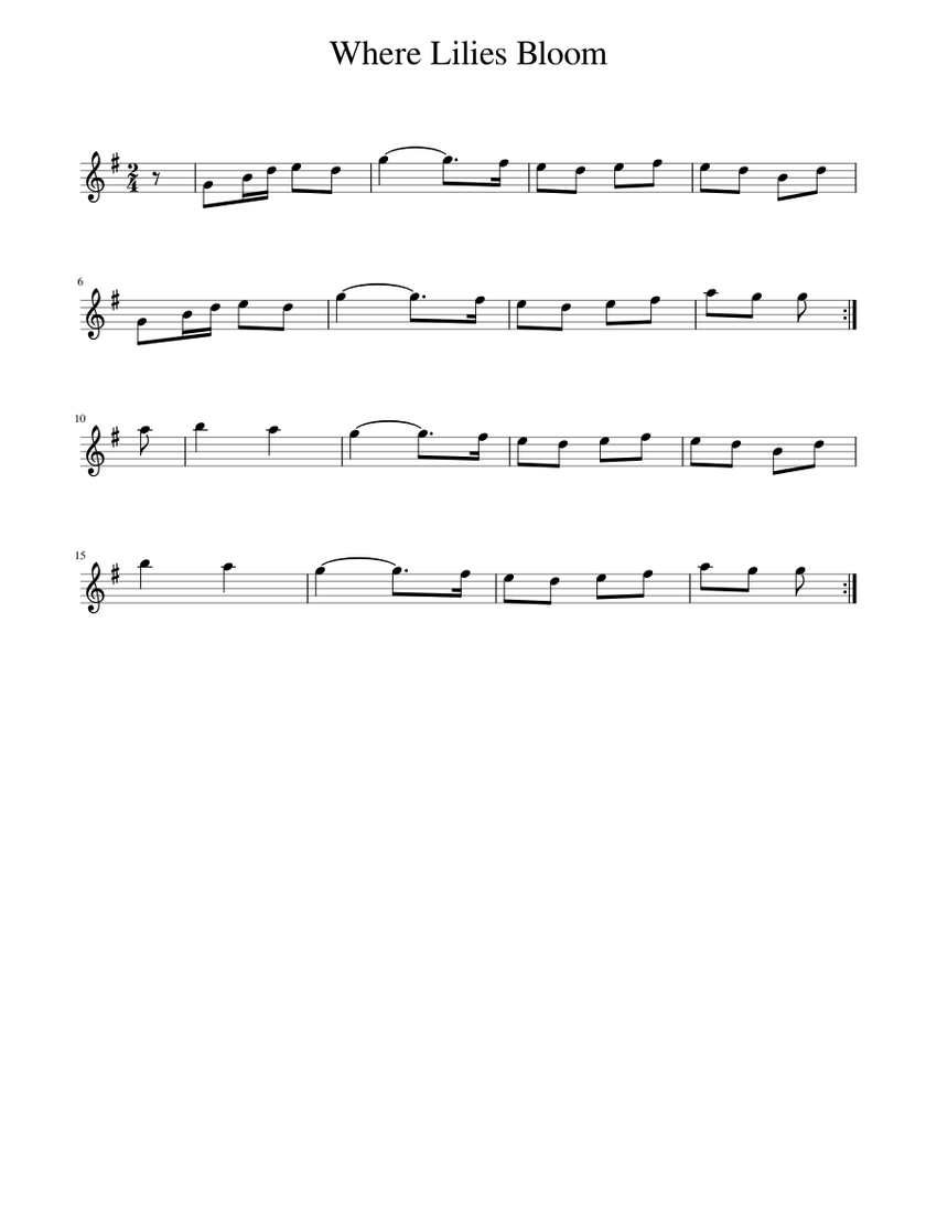 Where Lilies Bloom Sheet music for Piano (Solo)