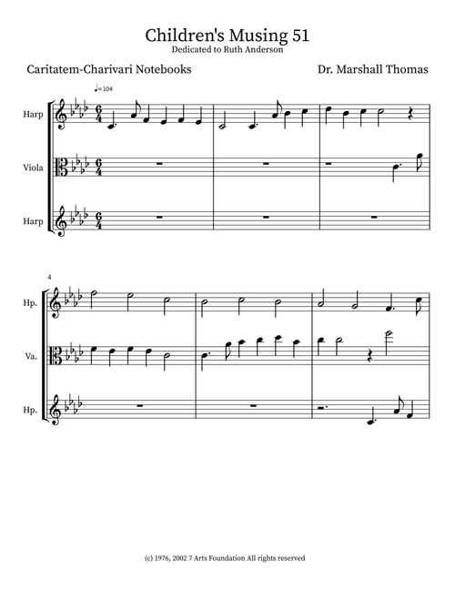 Children's Musing 51 - Celebrity Chamber Players (Small Ensemble)