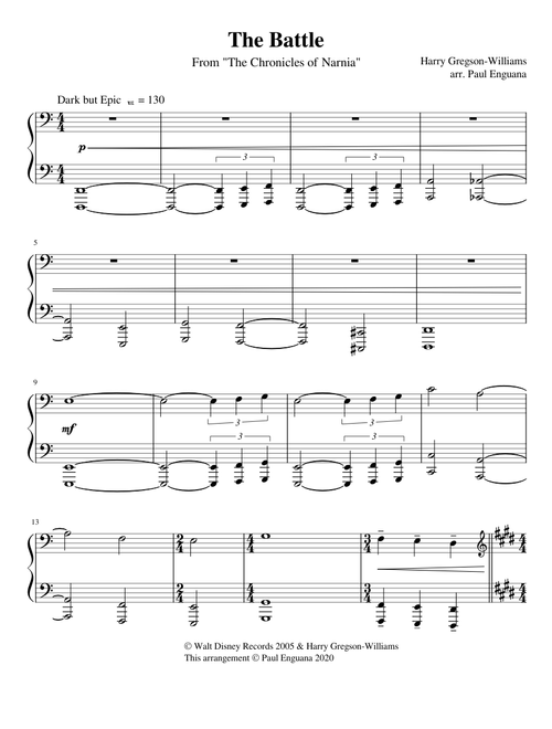 The Battle from Chronicles of Narnia Piano Tutorial Demo (Full in Description)