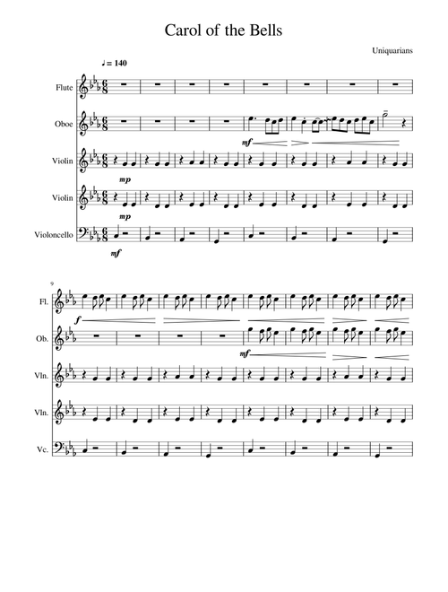 Carol of the Bells | Arr. Uniquaria Sounds