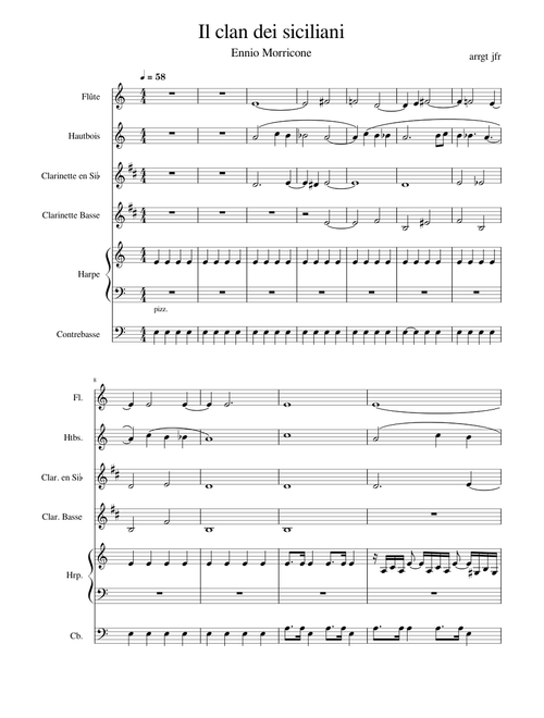 il-clan-dei-siciliani-winds harpe basse intermediate-morricone-