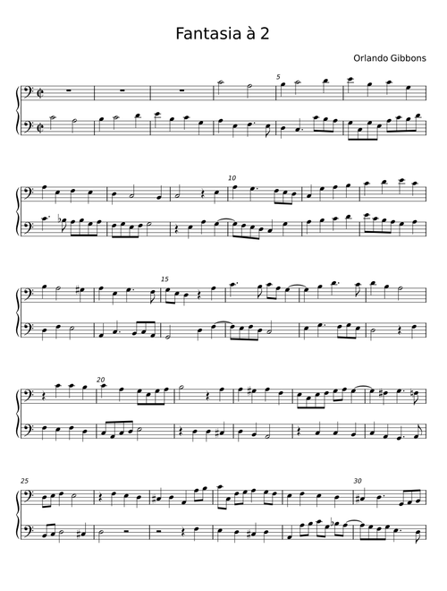 Fantasia à 2 - Orlando Gibbons