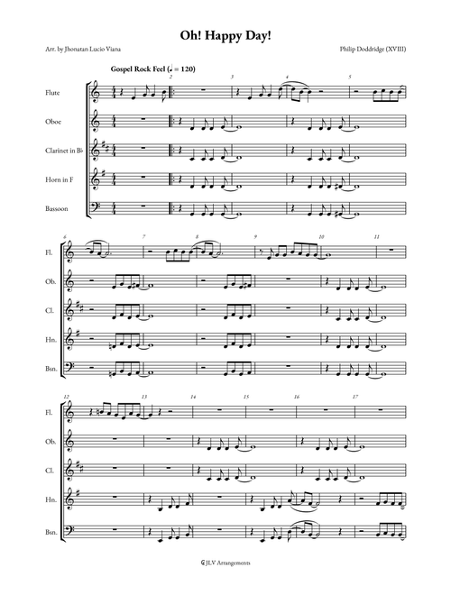 Oh, Happy Day (Arr. Jhonatan Lucio Viana) - Religious (Woodwind Ensemble)