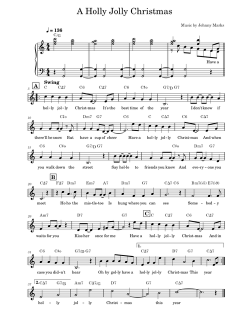 A Holly Jolly Christmas by Johnny Marks