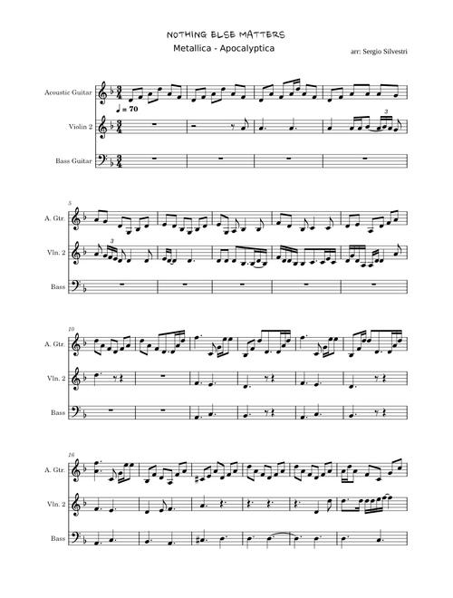 NOTHING ELSE MATTER  - metallica/apocalyptica