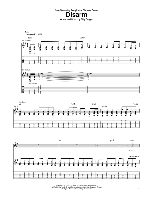 Disarm - The Smashing Pumpkins (Guitar Tab)